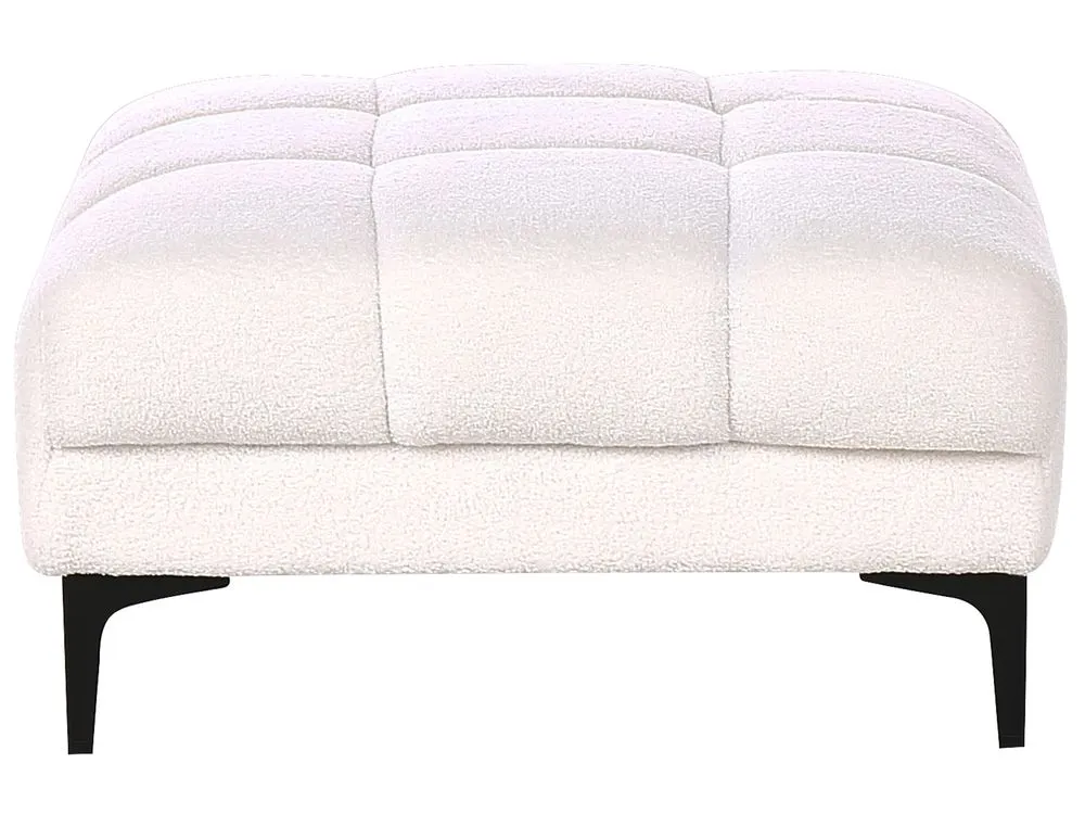 Ottomana ALNES Bouclé Bianco
