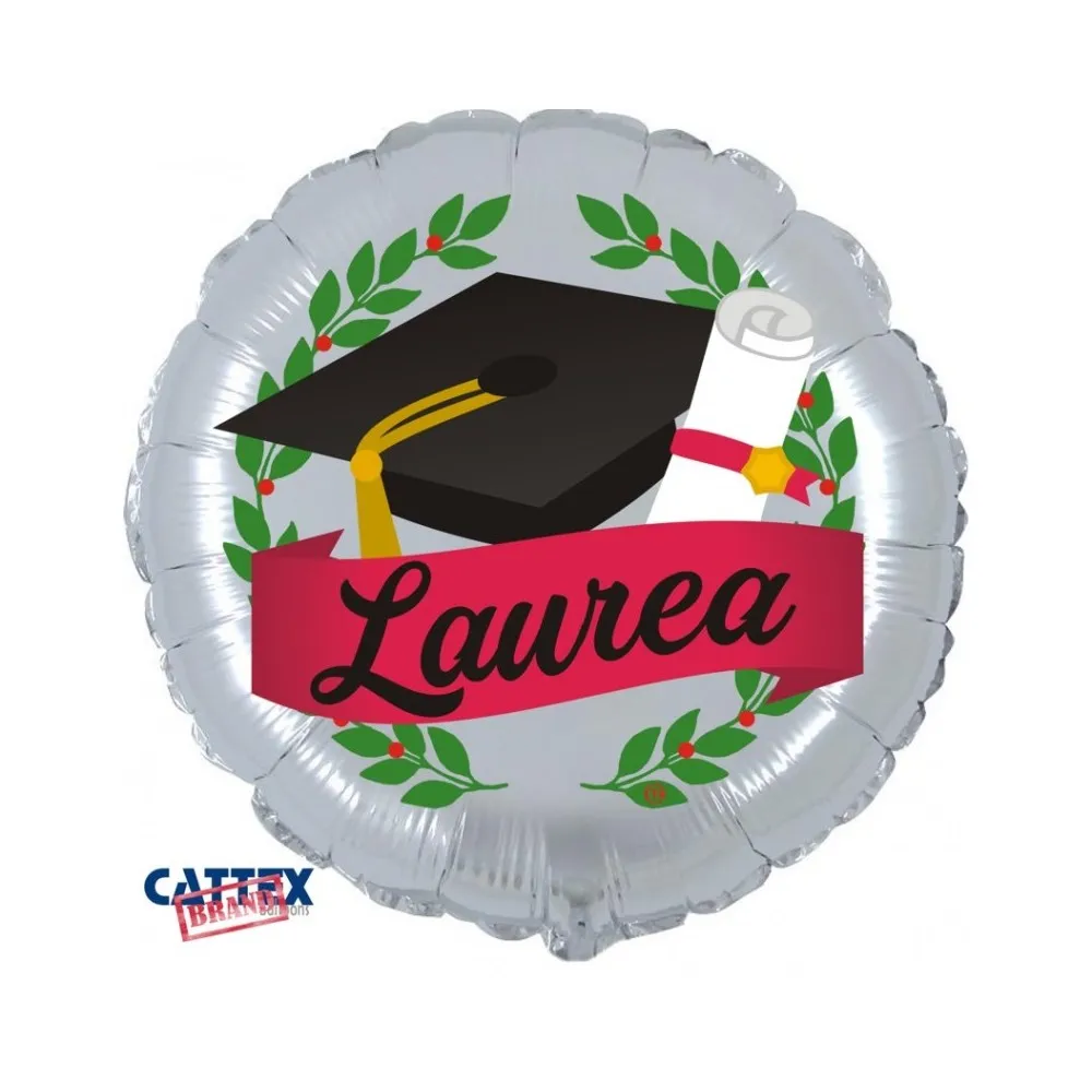 Palloncino laurea  in mylarmisura 35 cm tondo