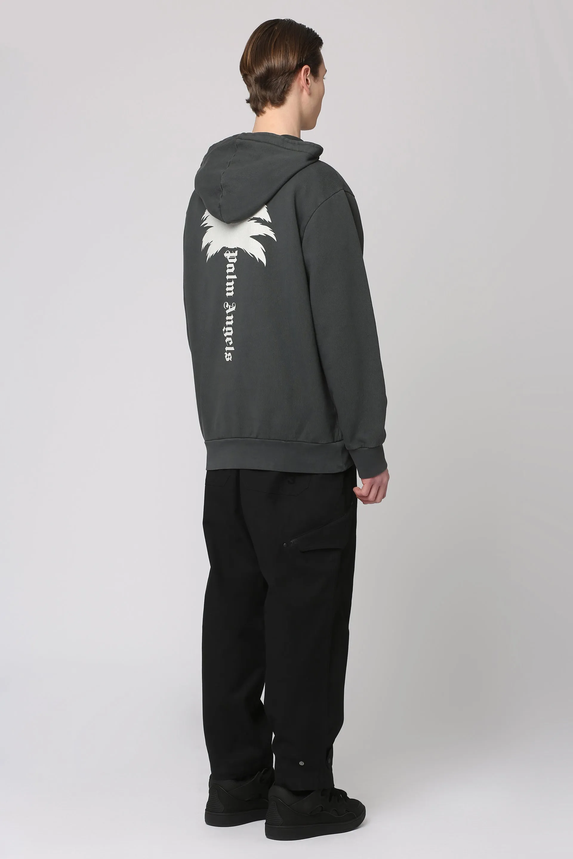 Palm Angels Felpa in cotone con cappuccio