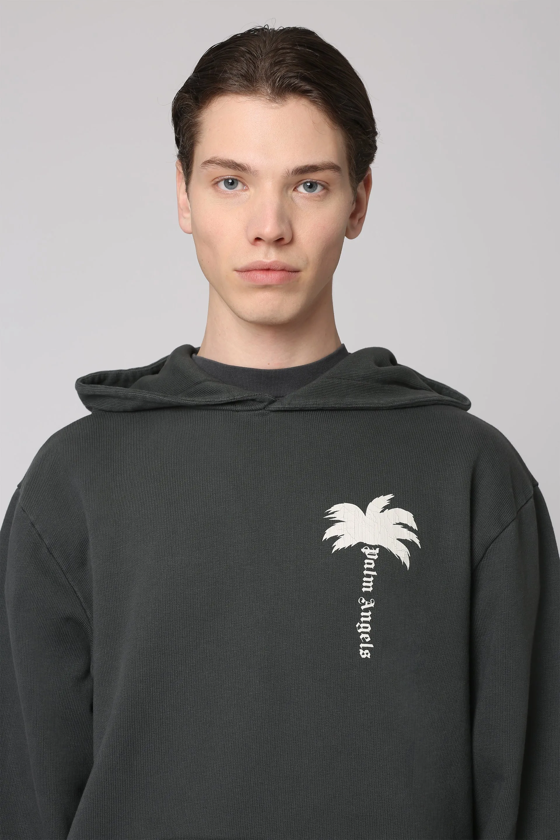 Palm Angels Felpa in cotone con cappuccio