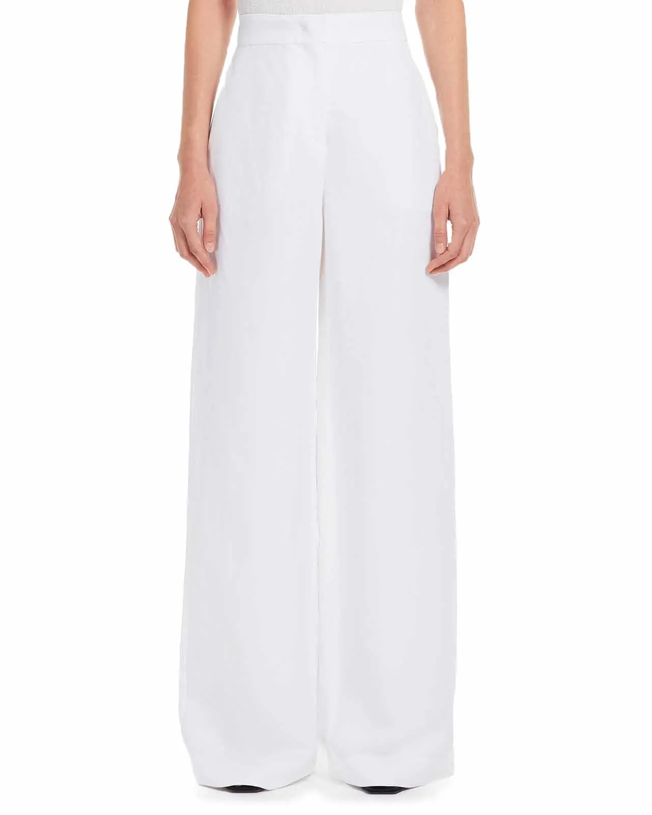 Pantalone Gary misto lino bianco