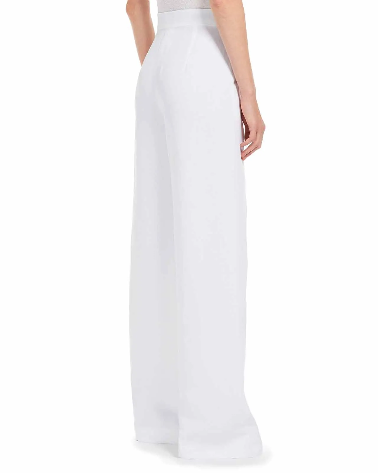 Pantalone Gary misto lino bianco