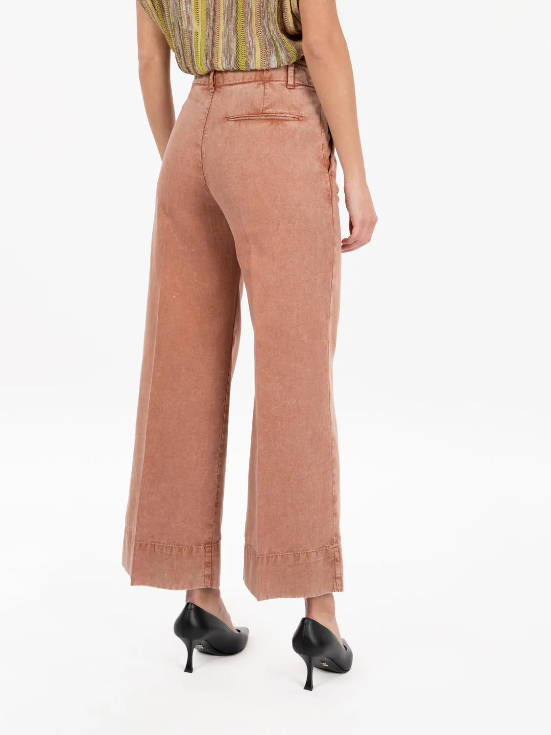 Pantaloni cropped tegola