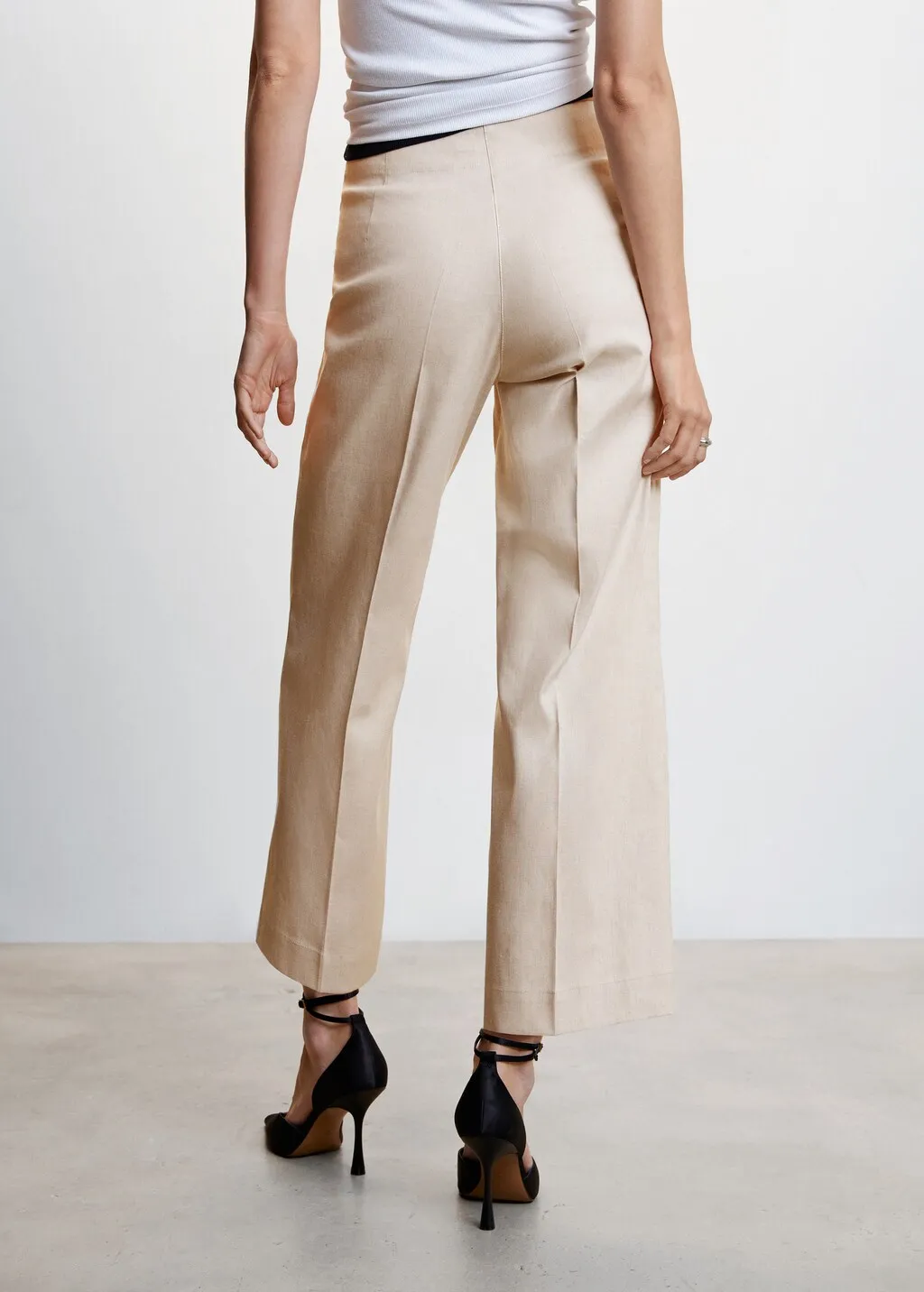 Pantaloni diritti lino