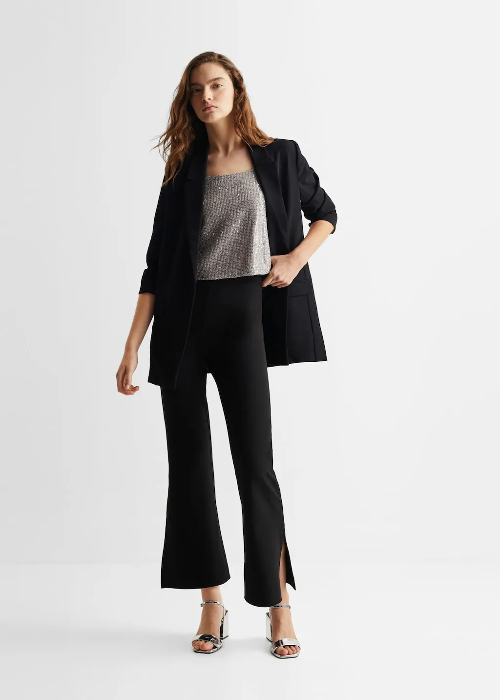 Pantaloni flare spacchi