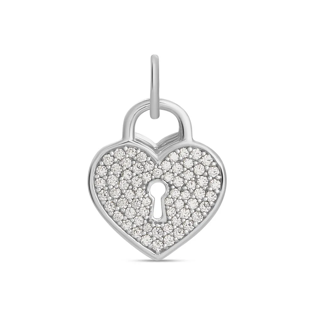 Pendente Cuore Love Beats Argento Rodiato 925/1000 Cubic Zirconia Bianco 1684284