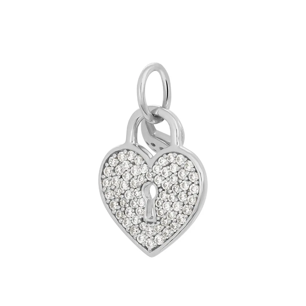 Pendente Cuore Love Beats Argento Rodiato 925/1000 Cubic Zirconia Bianco 1684284