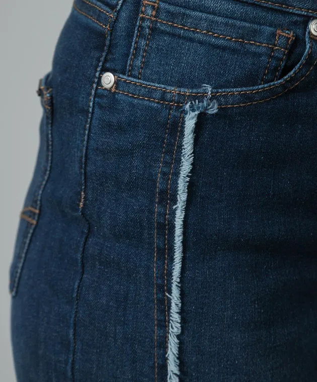 Peserico Jeans blu con patch logo P04520L24R04956