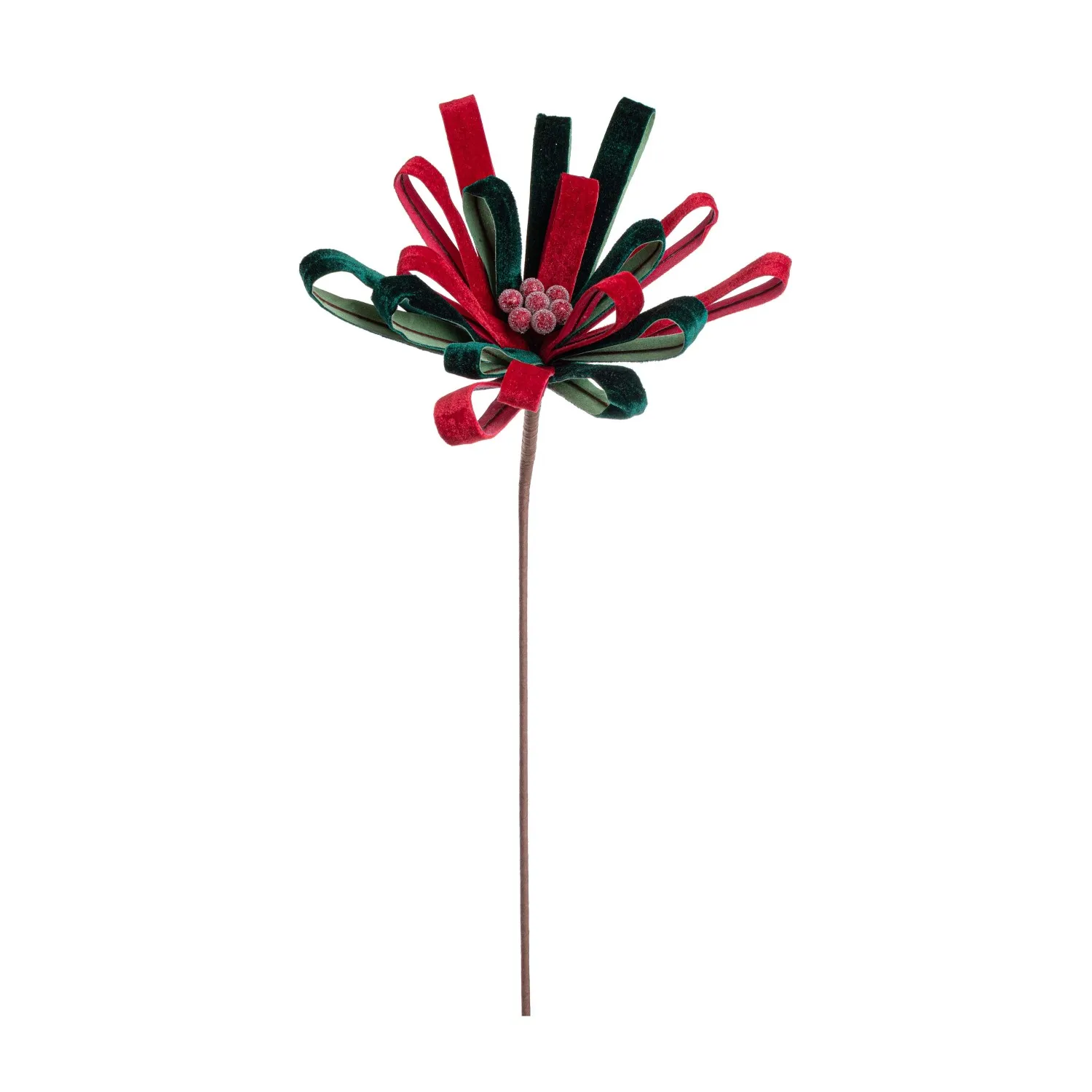 Poinsettia Fiore Natalizio rosso/verde H 50 cm