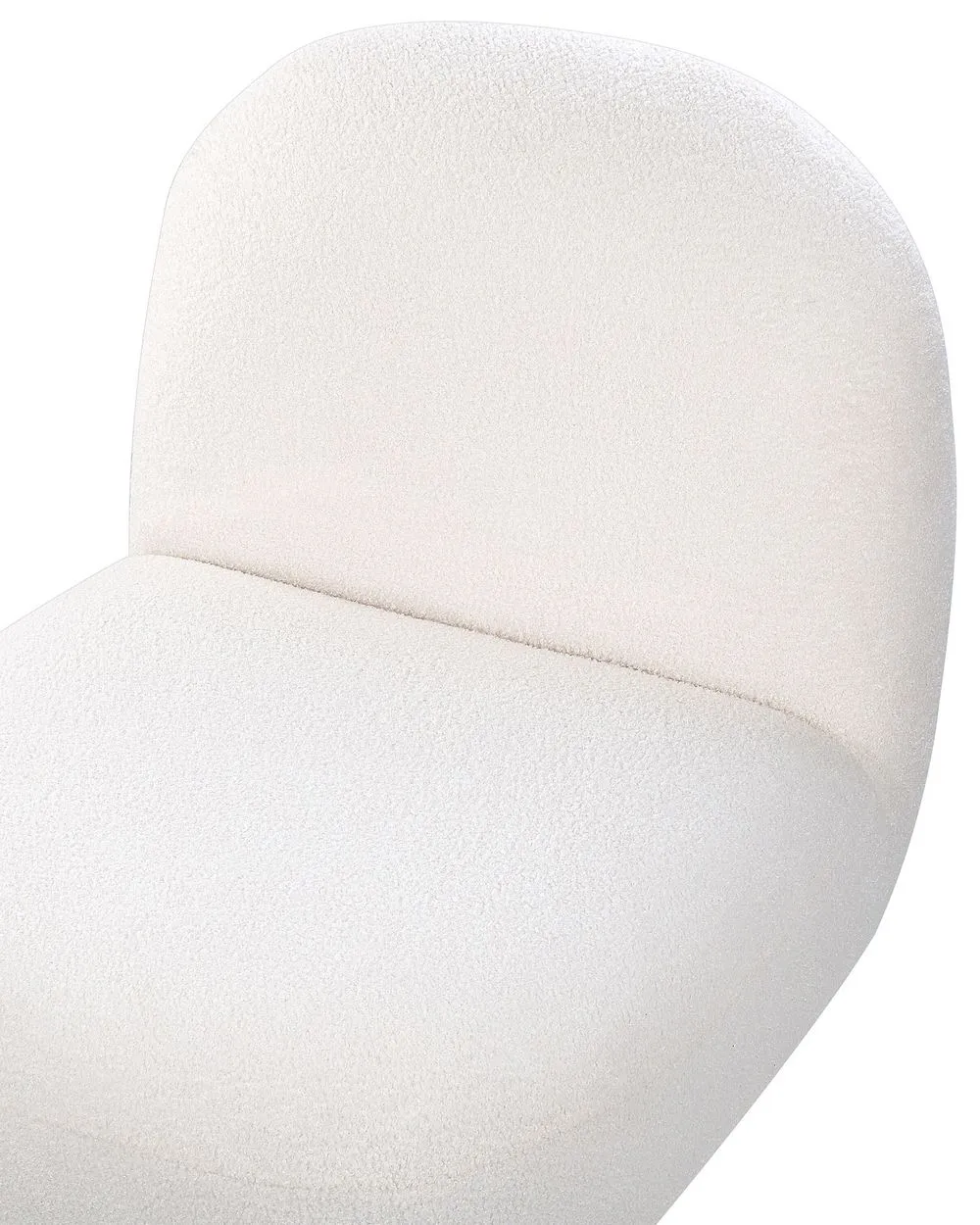 Poltrona girevole LOVIISA Bouclé Bianco