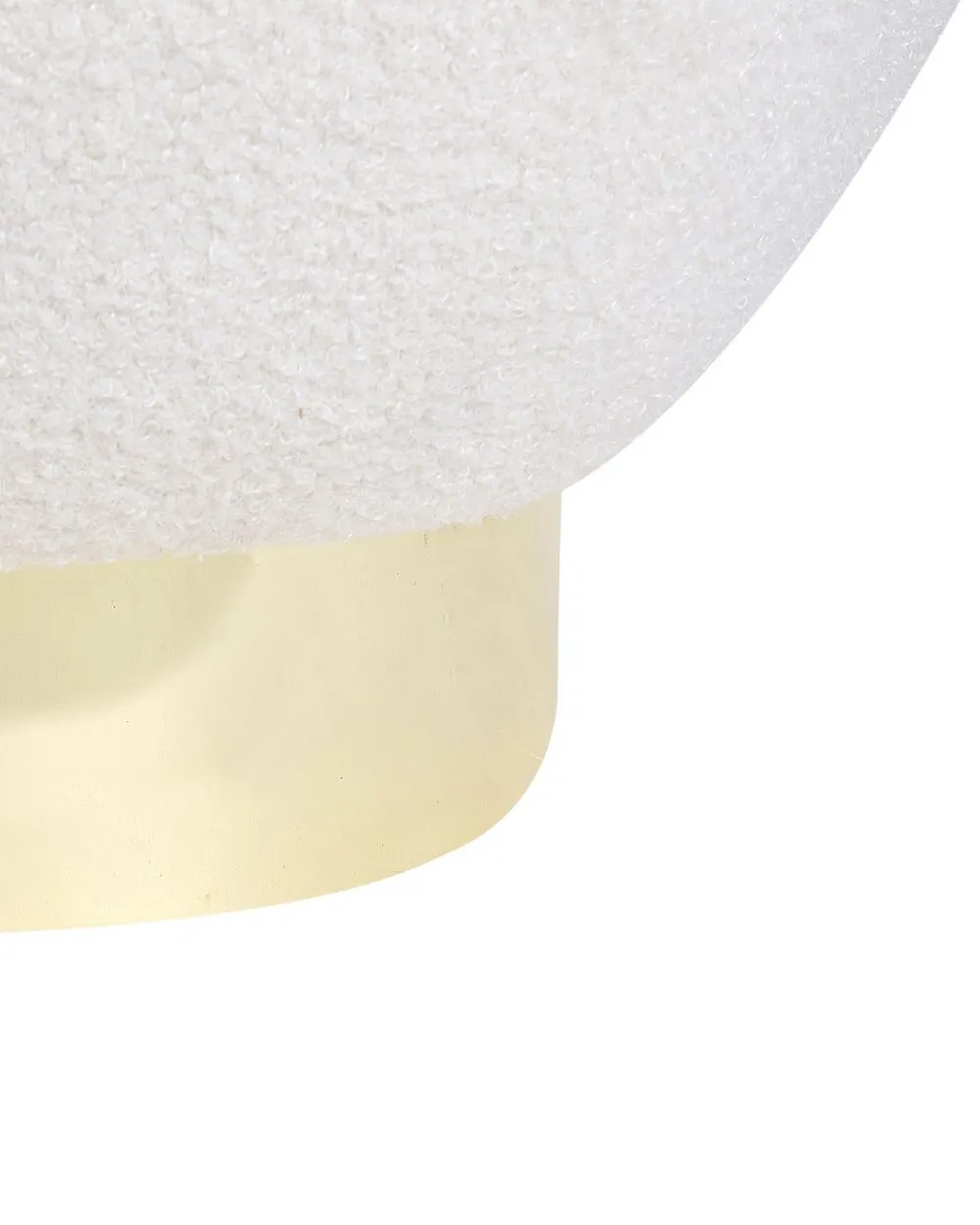 Poltrona girevole LOVIISA Bouclé Bianco