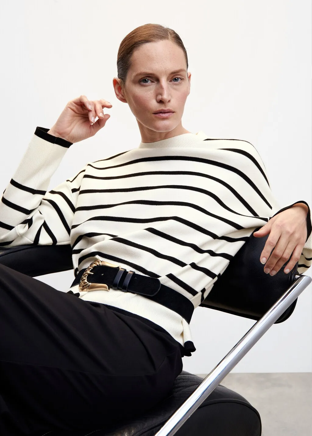 Pullover righe oversize