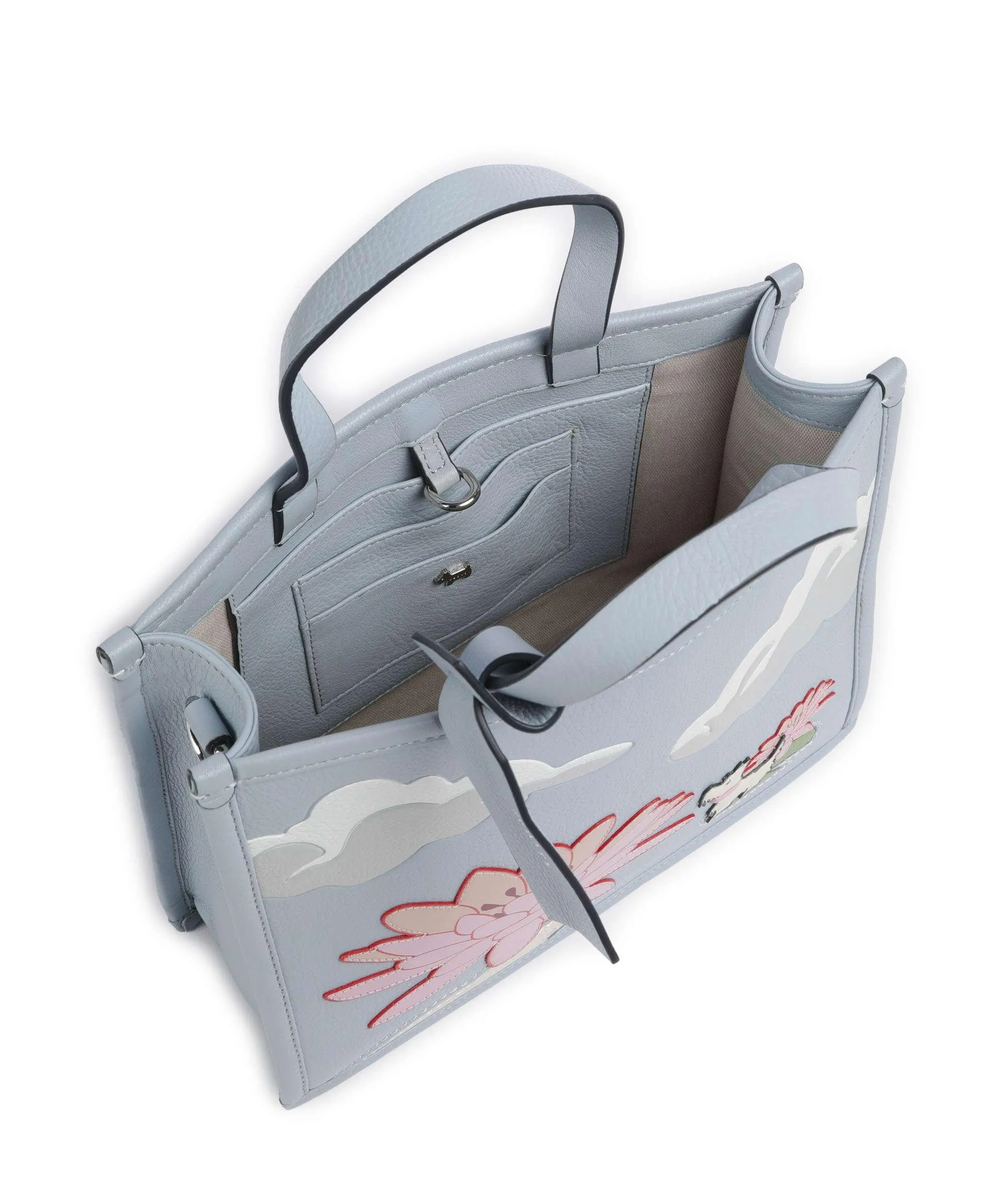  Radley London Into the Woods Editions Borsa a mano pelle di vacchetta grana blu chiaro  