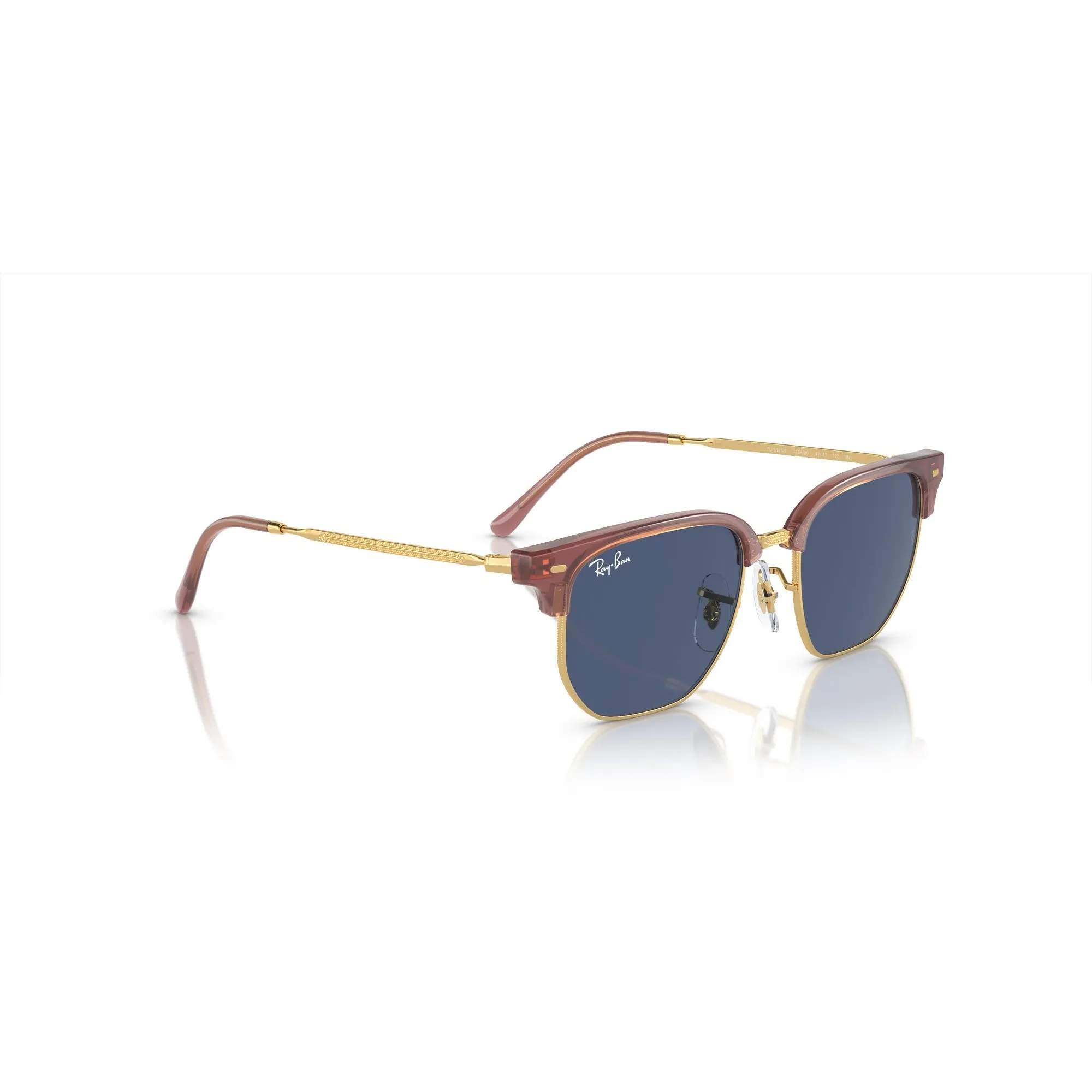   Ray-Ban Junior RJ 9116S Junior New Clubmaster 715680 Rosa Opale Su Oro | Occhiale Da Sole Bambino Unisex 
