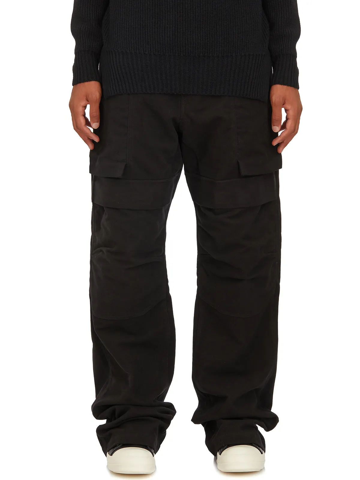 RICK OWENS  PANTALONI STEFAN CARGO BLACK 