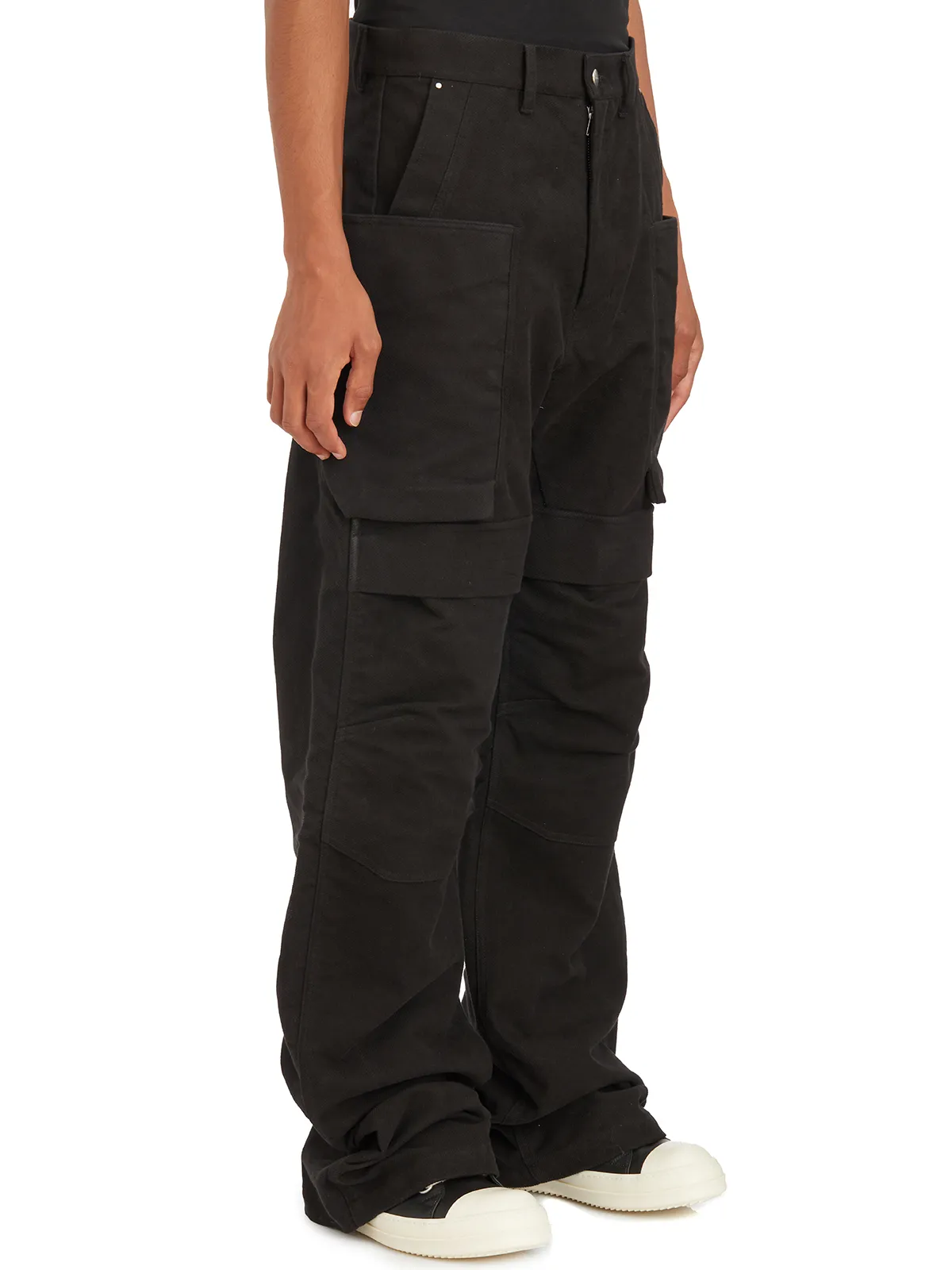 RICK OWENS  PANTALONI STEFAN CARGO BLACK 