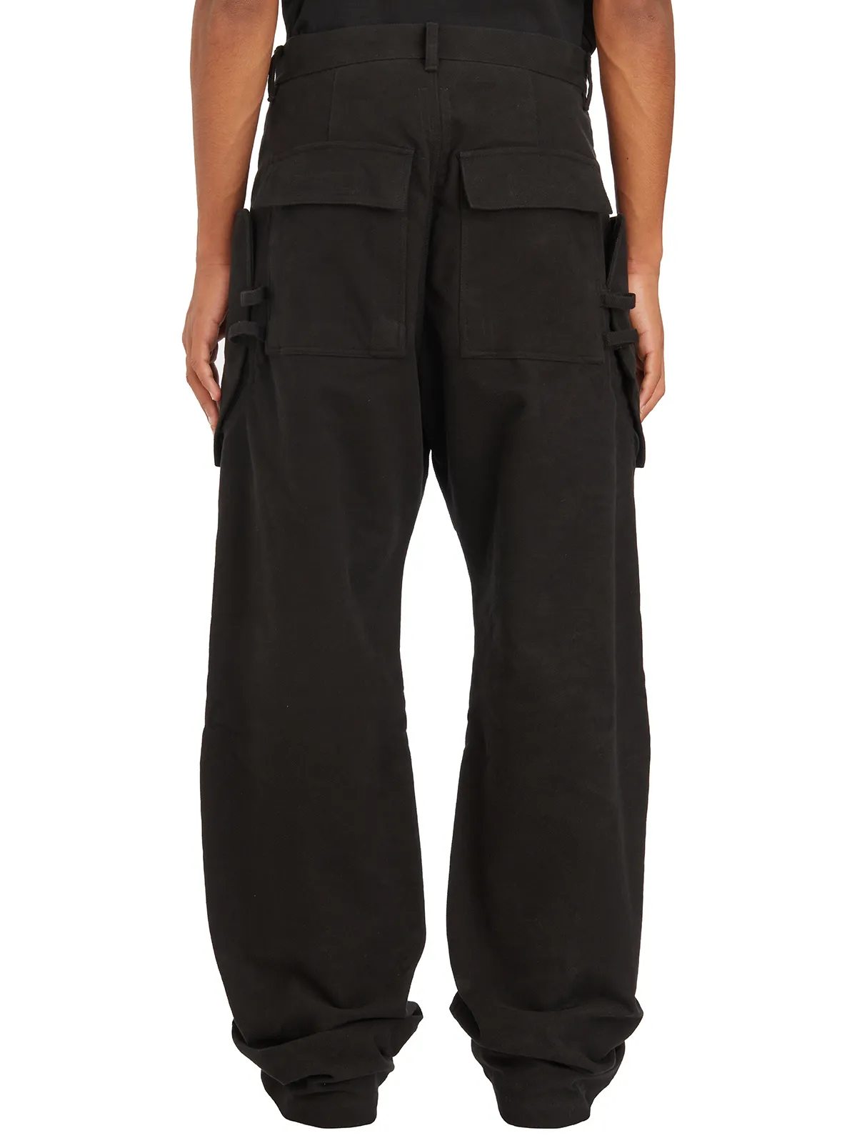 RICK OWENS  PANTALONI STEFAN CARGO BLACK 