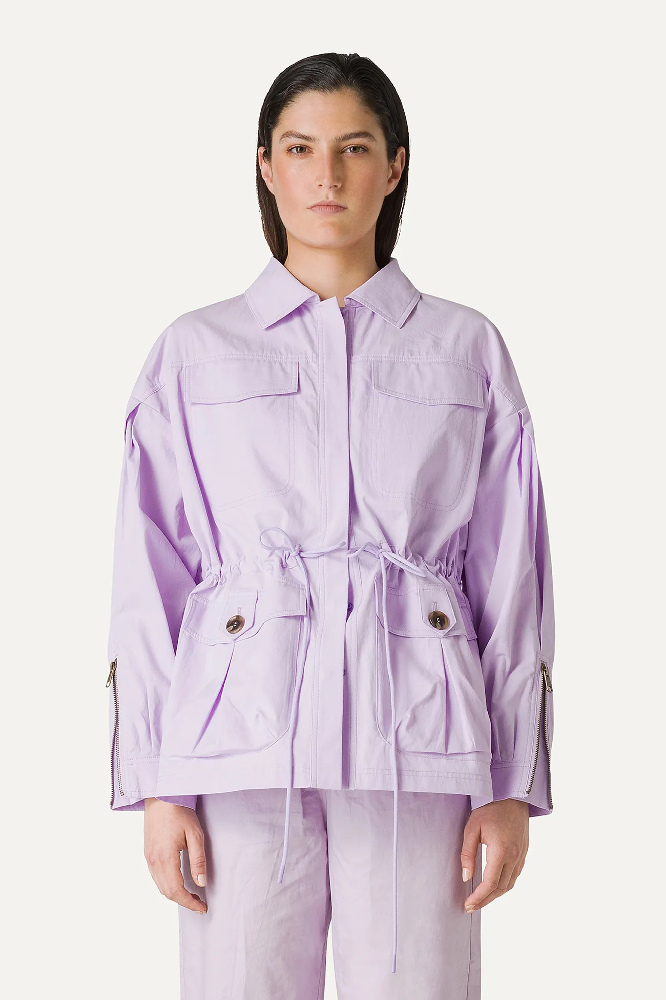 SAHARIANA OVER IN COTONE LEGGERO 9228 - LILLA
