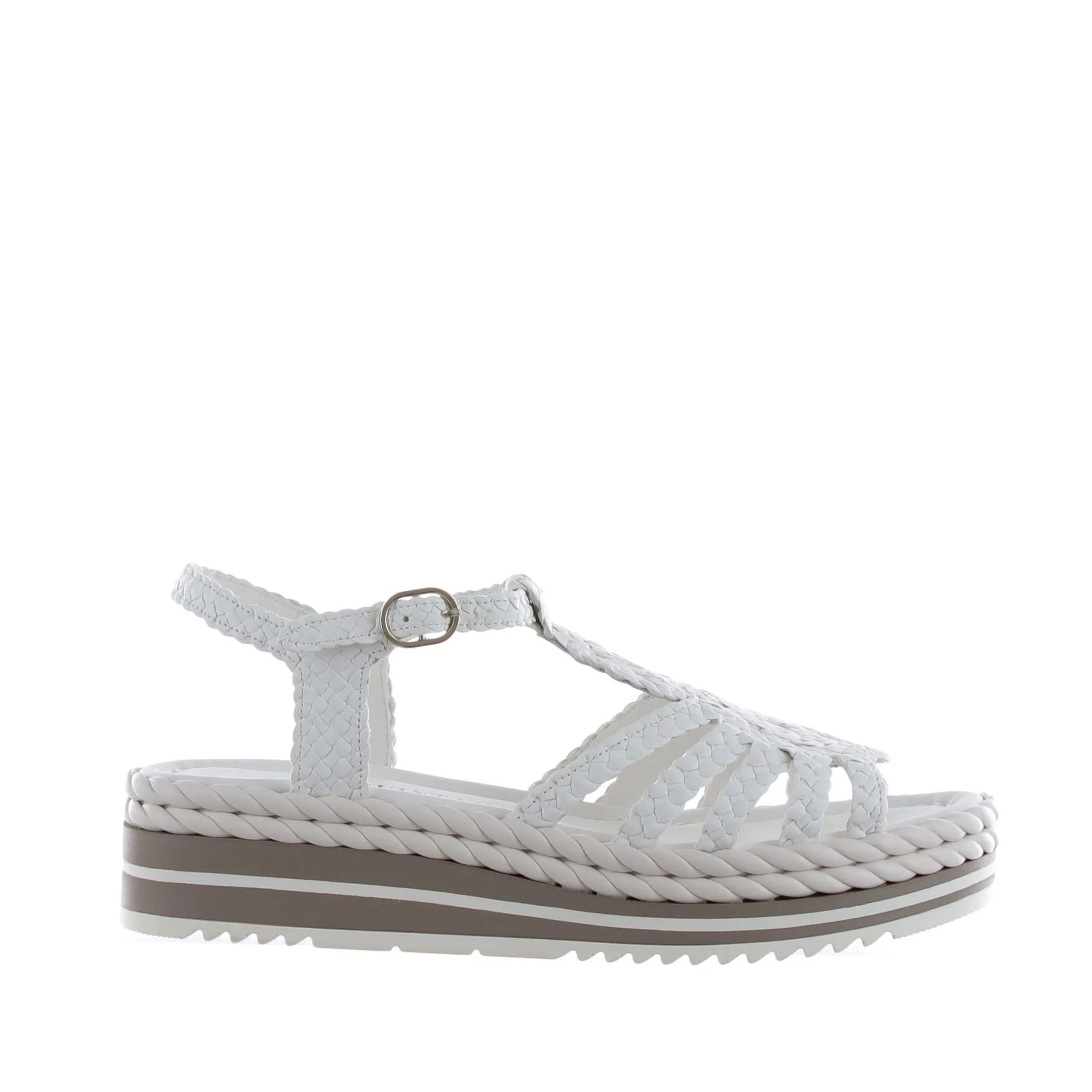 Sandalo milan in pelle intrecciata