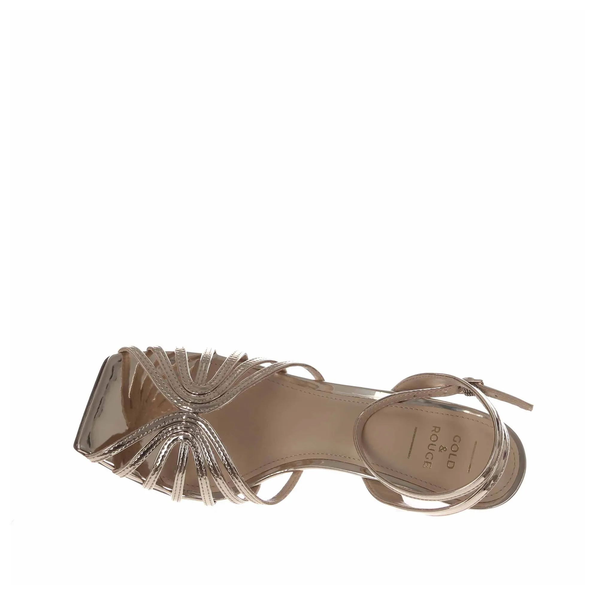 Sandalo ragnetto in pelle laminata