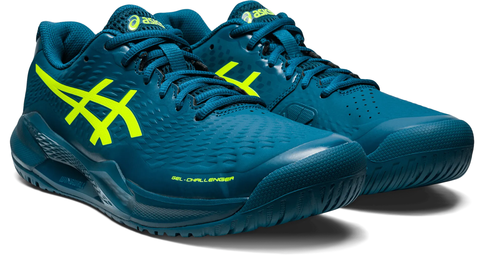 SCARPA DA TENNIS DA UOMO ASICS GEL-CHALLENGER 14 RESTFUL TEAL SAFETY YELLOW 1041A405 400