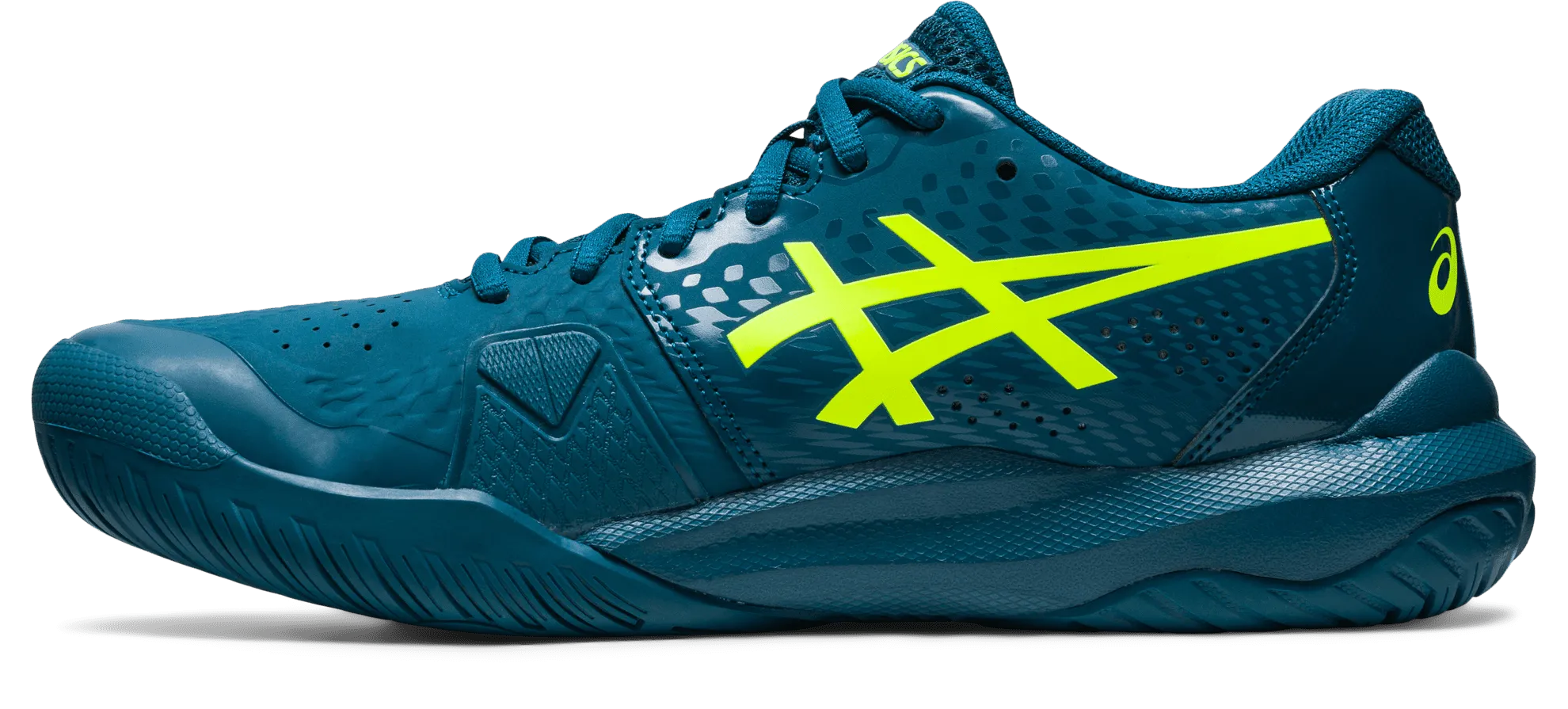 SCARPA DA TENNIS DA UOMO ASICS GEL-CHALLENGER 14 RESTFUL TEAL SAFETY YELLOW 1041A405 400