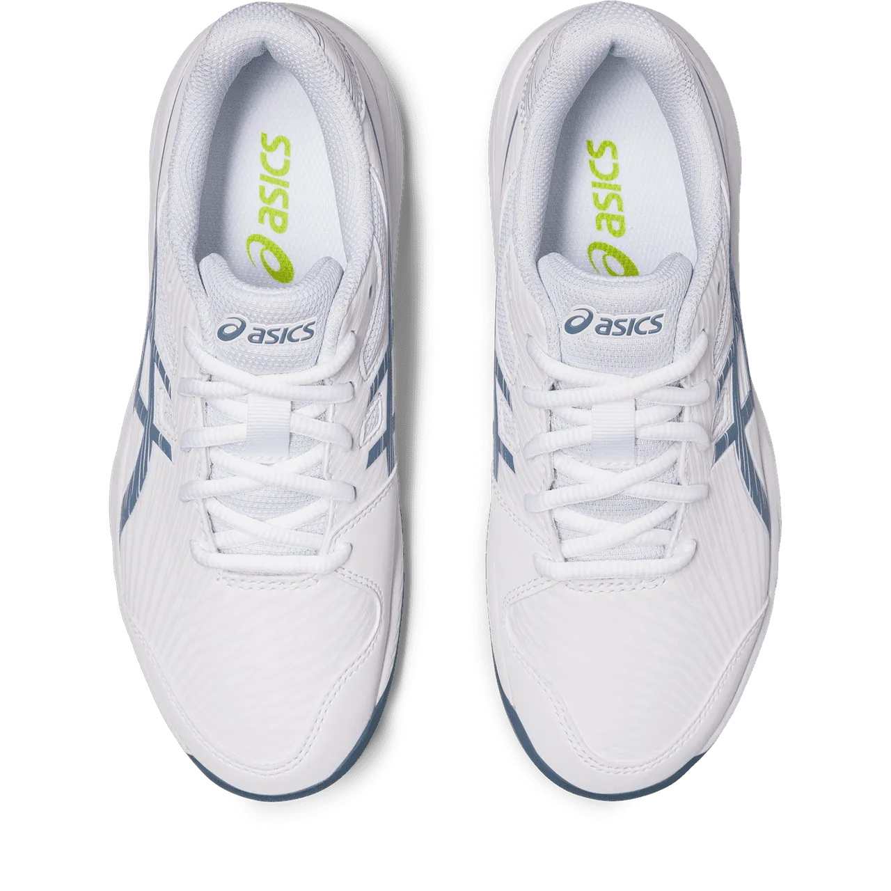 SCARPA DA TENNIS JUNIOR ASICS GAME 9 GS CLAY OC WHITE STEEL BLUE 1044A057 101