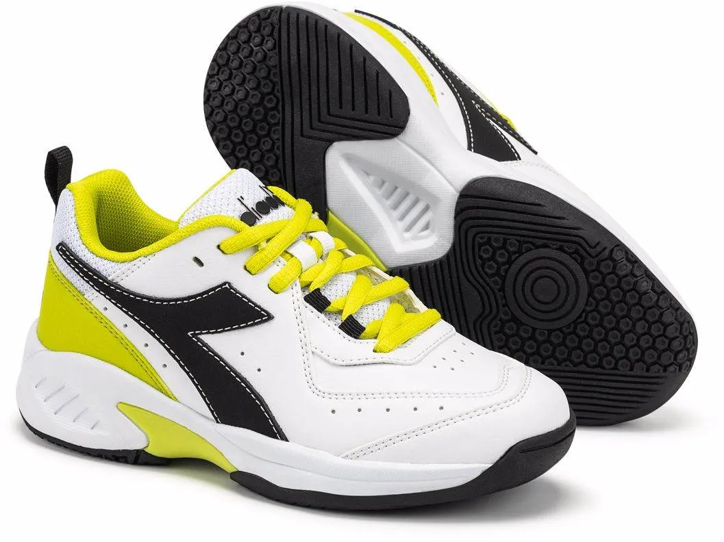 SCARPA DA TENNIS JUNIOR DIADORA S. CHALLENGE 5 JR WHITE/BLACK/EVENING - 101.179102 D0619