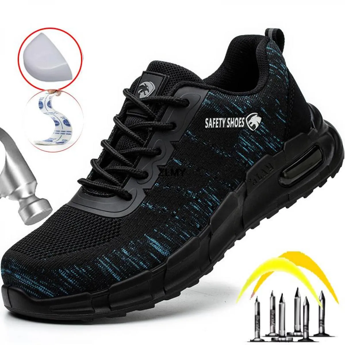 Scarpe antinfortunistiche antistatiche Stivali antinfortunistici da lavoro con punta composita senza scarpe da lavoro antiforatu
