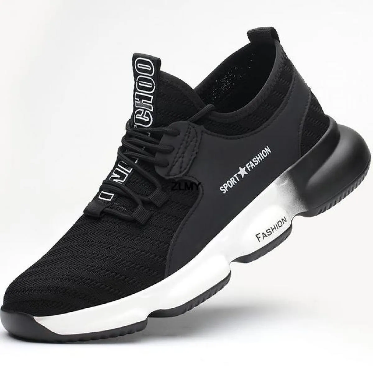 Scarpe antinfortunistiche moda Uomo Scarpe da lavoro traspiranti con punta in acciaio Uomo Sneaker industriale Stivali antinfort