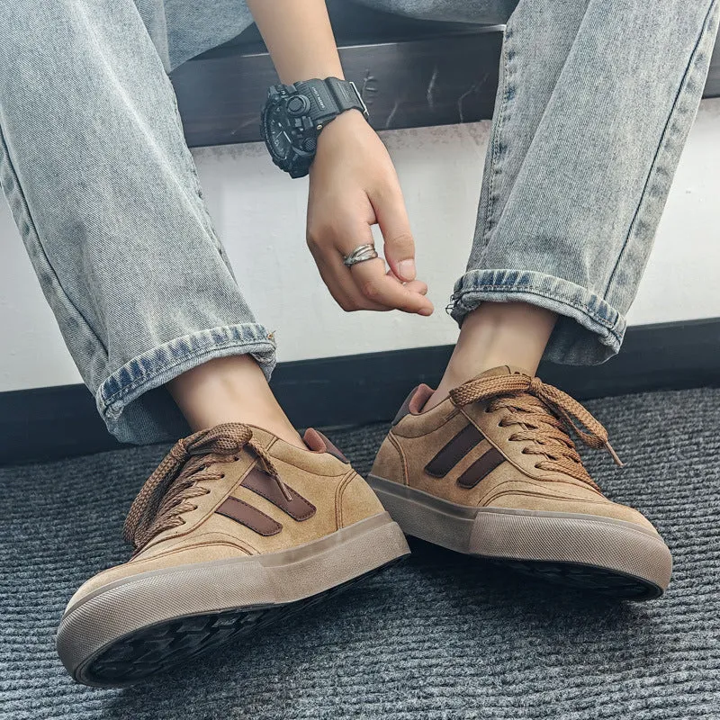 Scarpe da ginnastica da allenamento casual in tela piatta da uomo