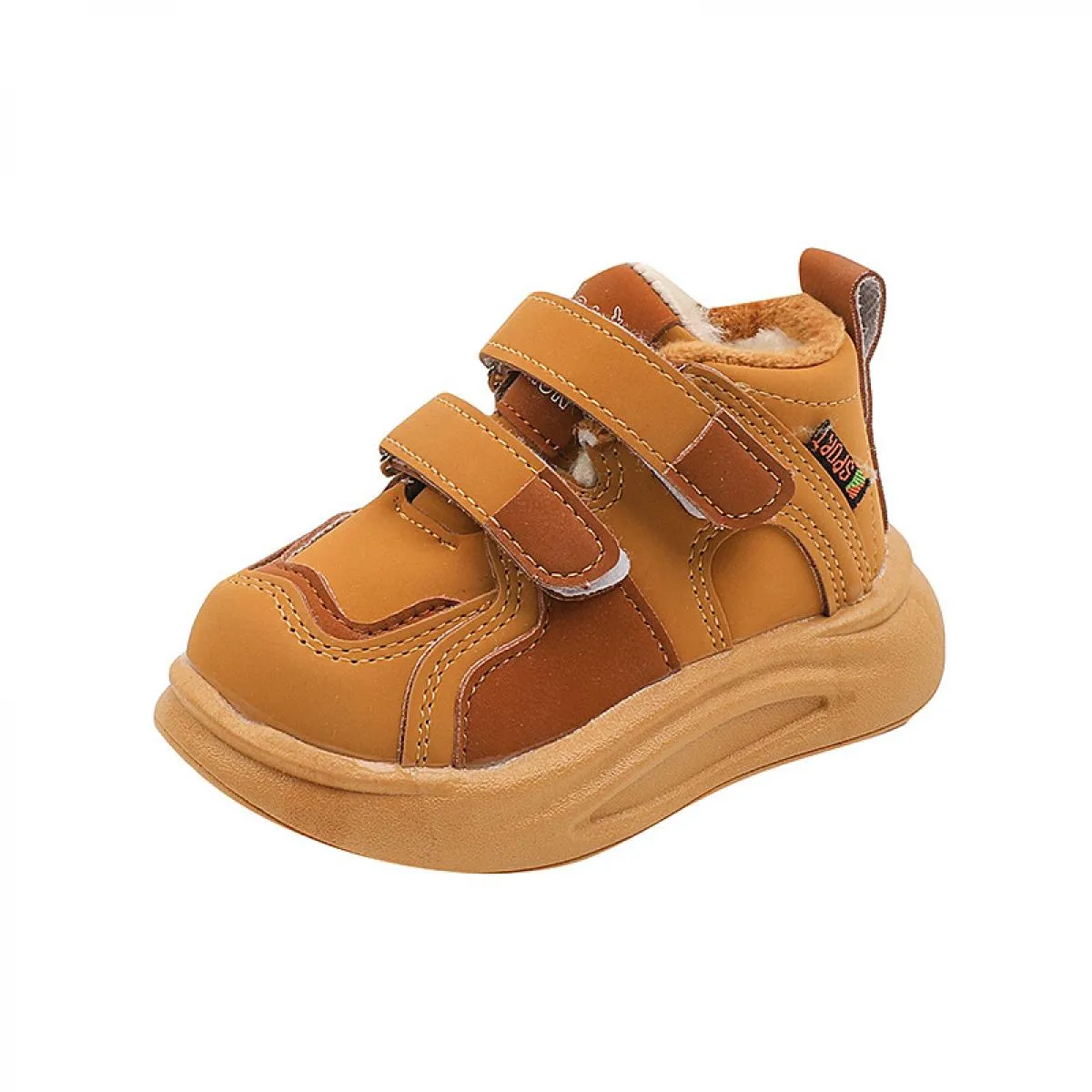 Scarpe da ginnastica per bambini in velluto 2023 Scarpe da tennis per bambini con suola morbida per ragazze beige invernali Scar