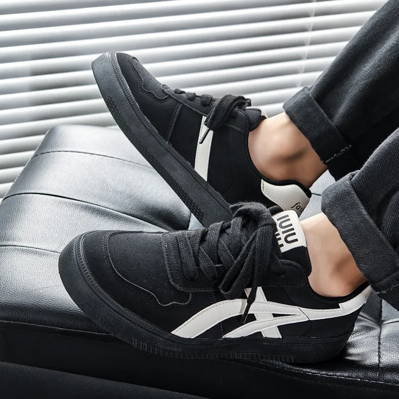 Scarpe da ginnastica piatte casual in tela da uomo
