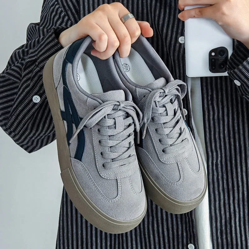 Scarpe da skate casual piatte traspiranti in tela moda uomo