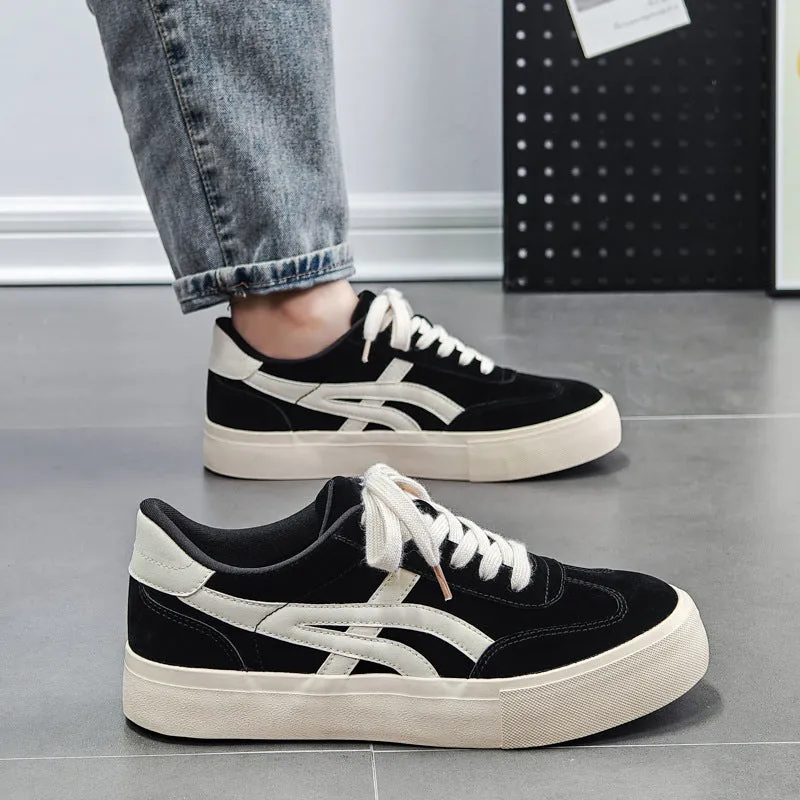 Scarpe da skate casual piatte traspiranti in tela moda uomo