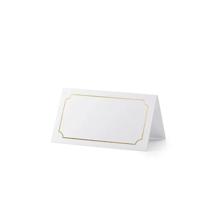 Segnaposto con cornice dorata - 10 pezzi