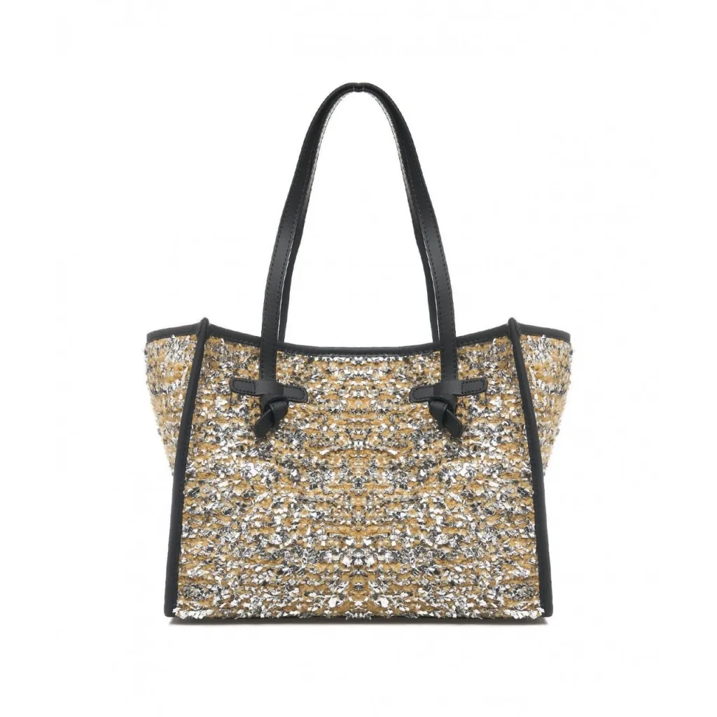 Shopper Marcella in wool-boucl oro