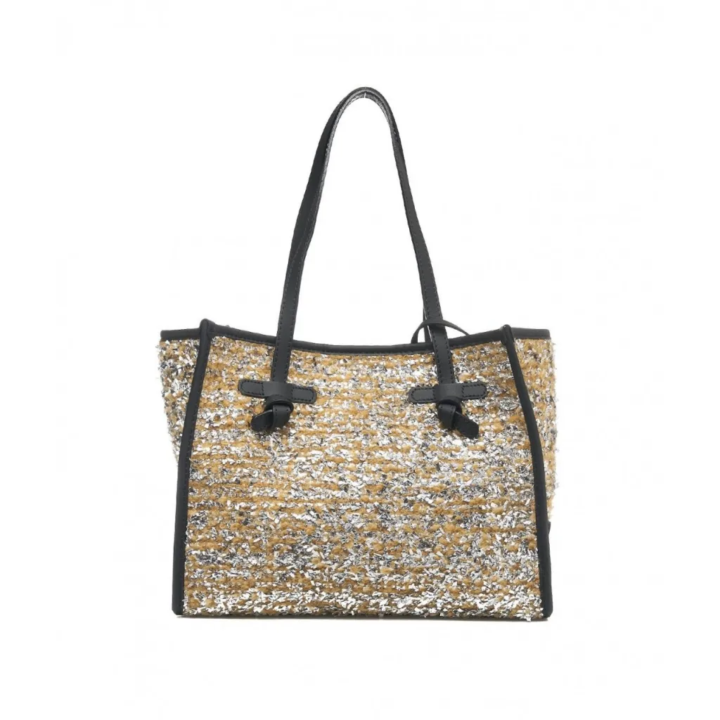 Shopper Marcella in wool-boucl oro