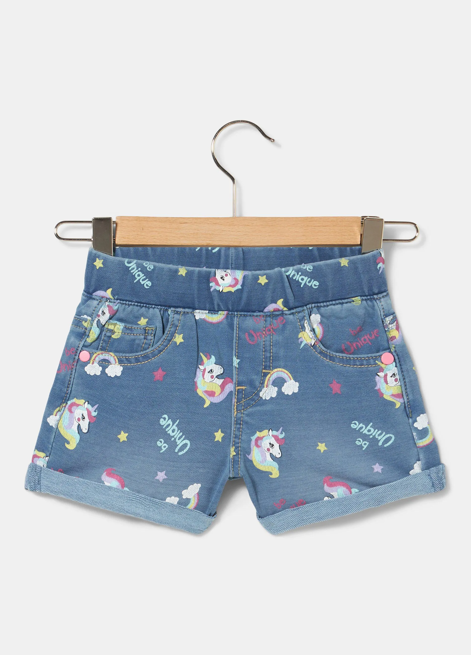 Shorts in felpa di cotone bambina