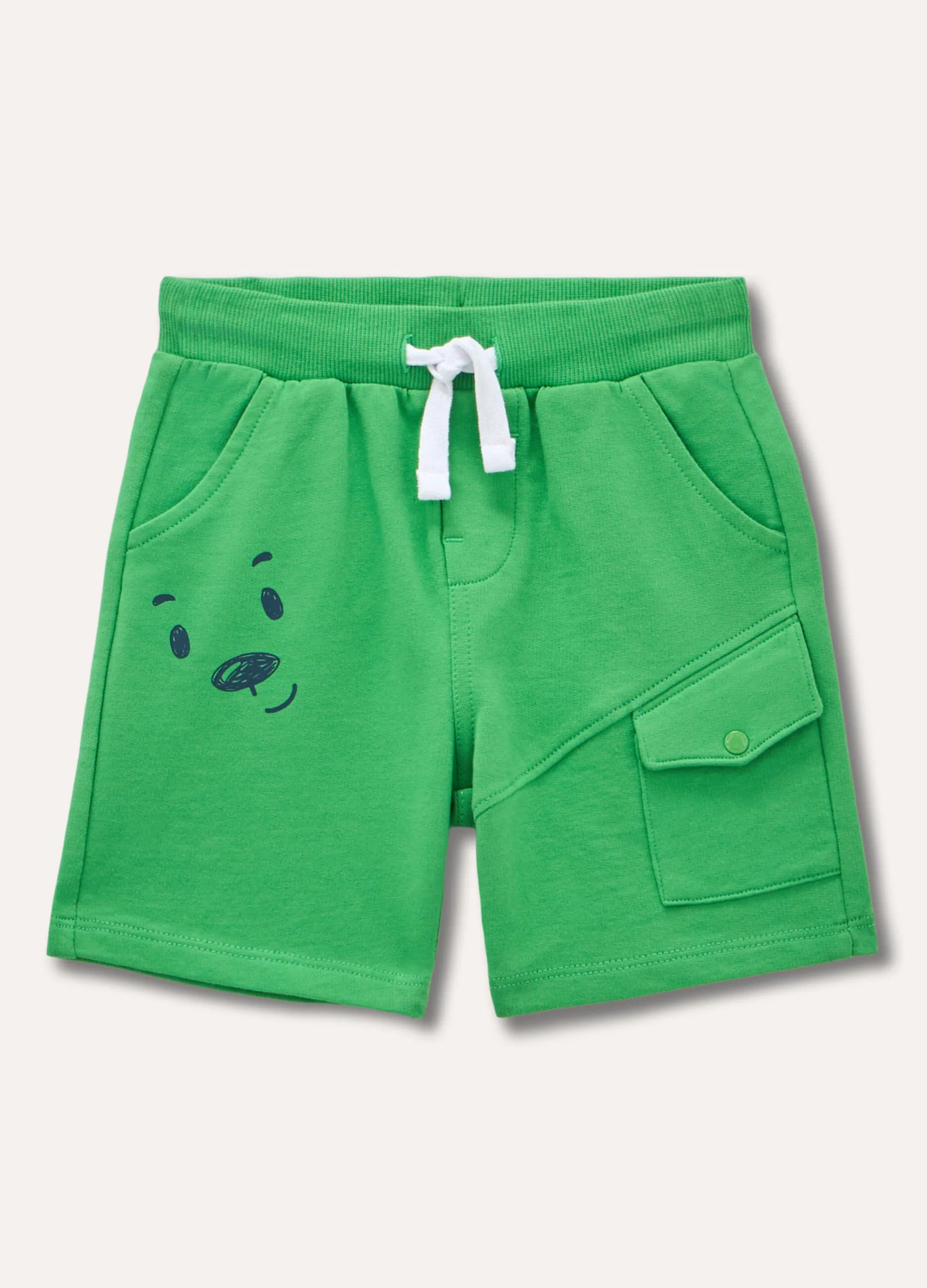 Shorts in felpa di puro cotone neonato