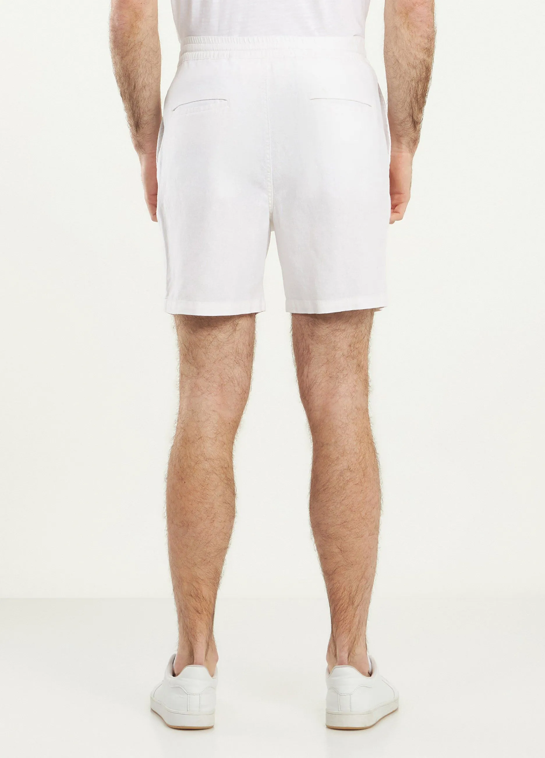 Shorts in misto lino uomo