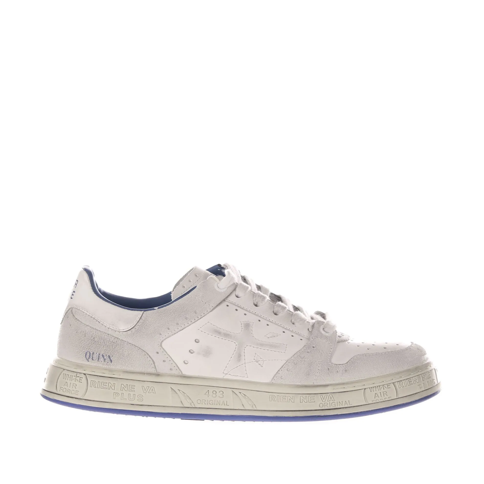 Sneaker in camoscio e pelle