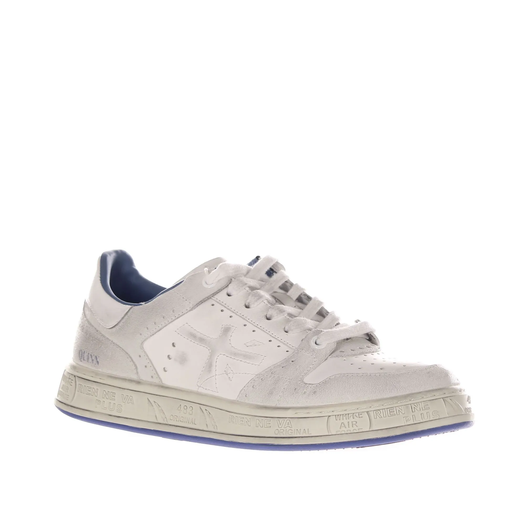 Sneaker in camoscio e pelle
