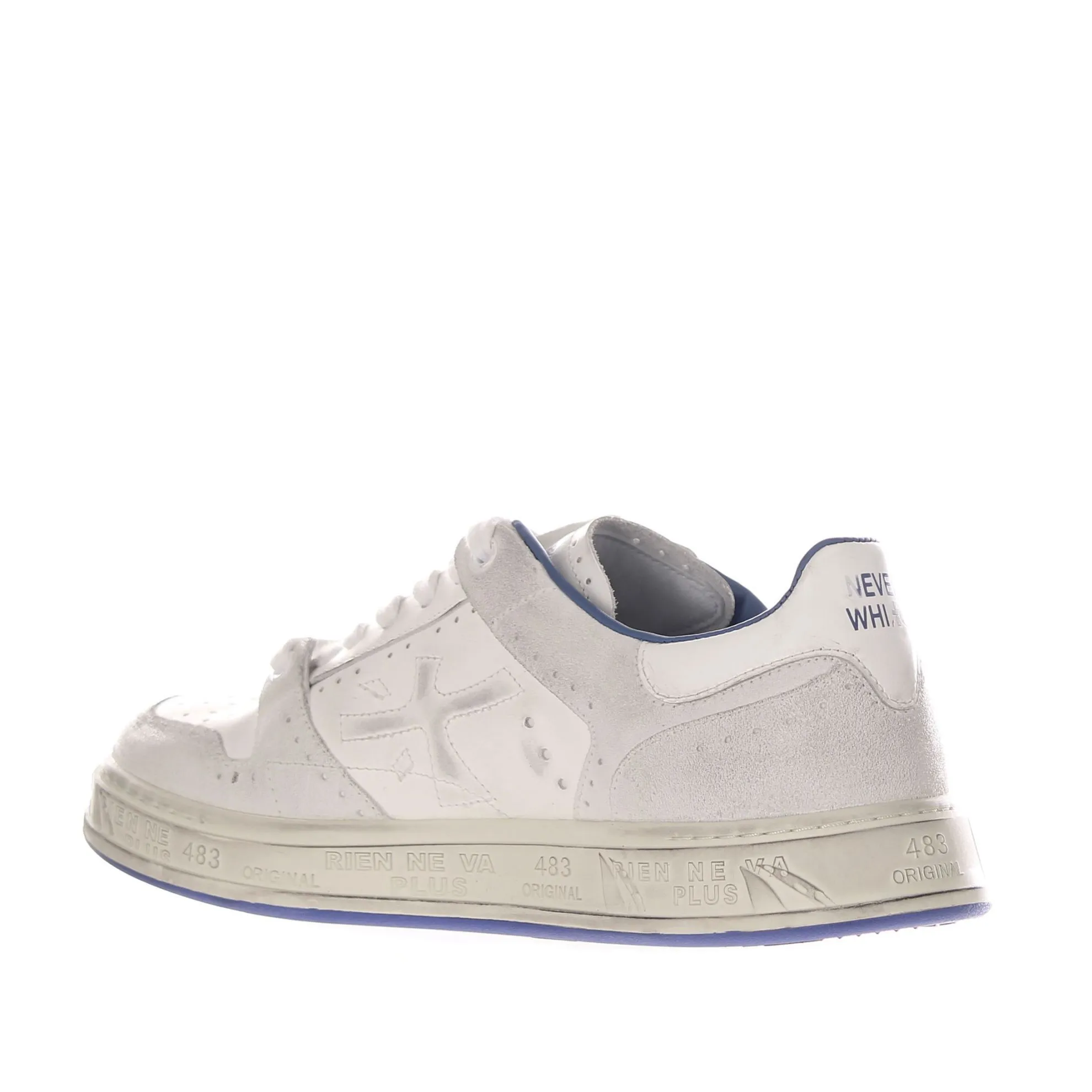 Sneaker in camoscio e pelle
