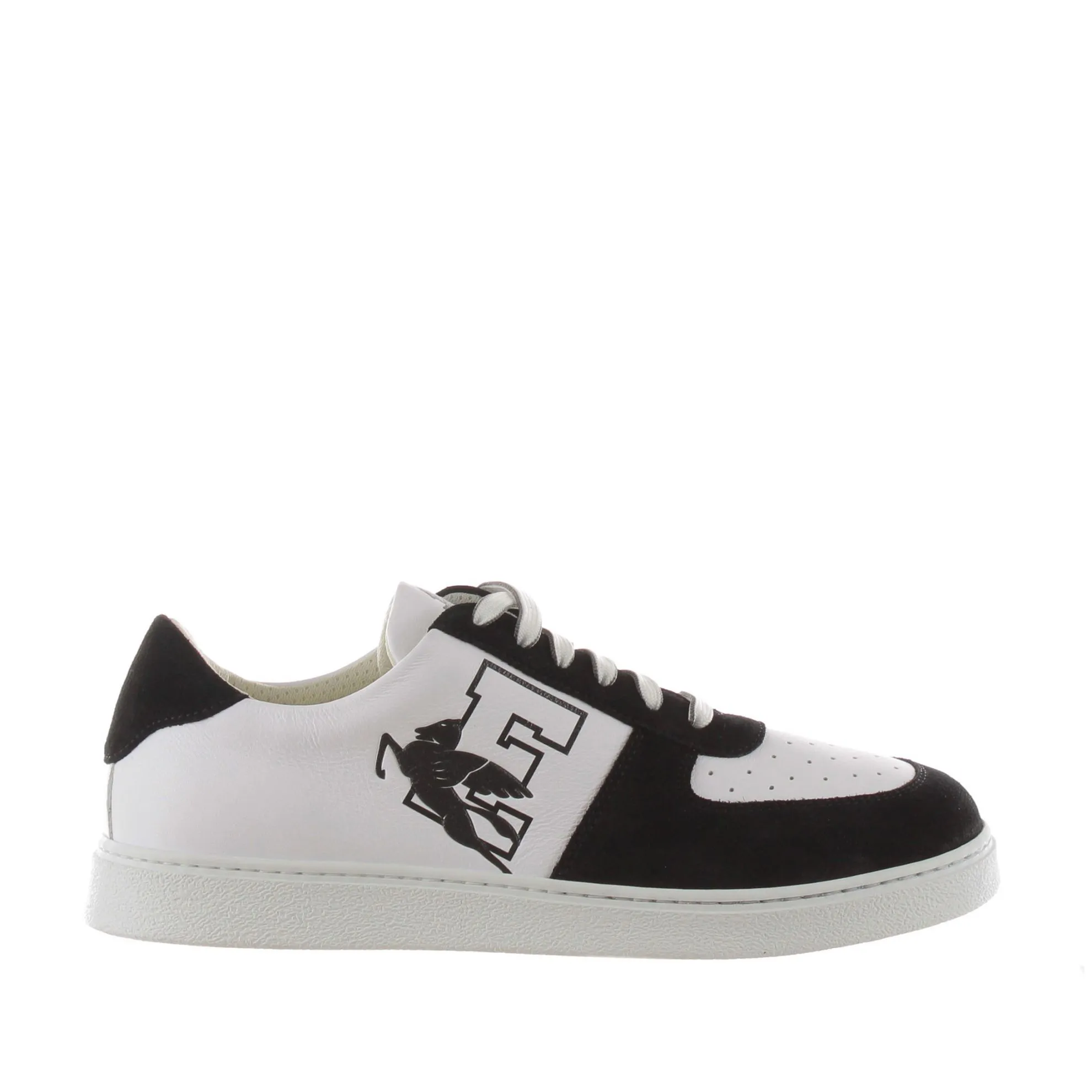 Sneaker running in pelle e camoscio