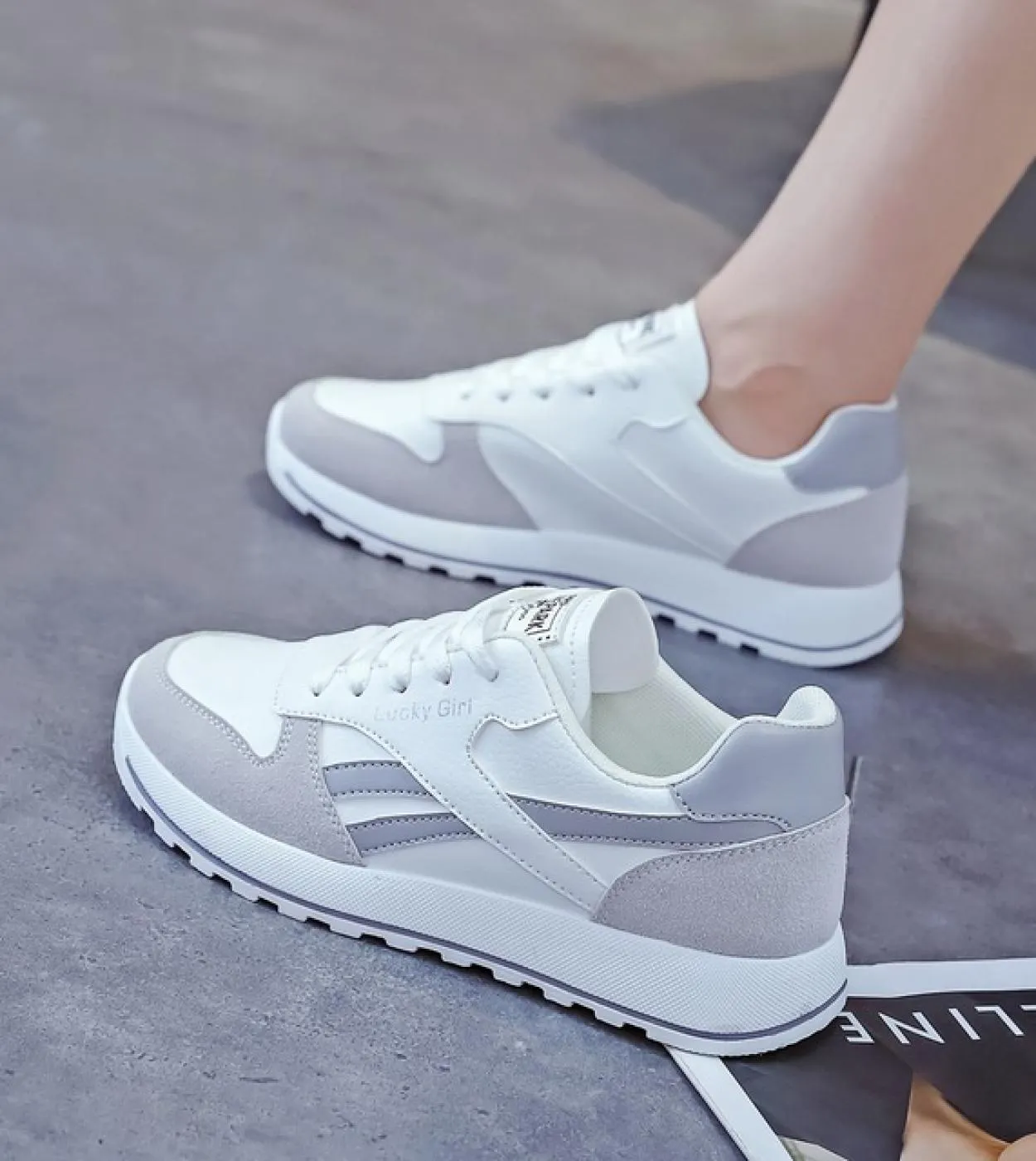 Sneakers da donna autunno 2022 nuove scarpe sportive da tennis con lacci tendenza scarpe da papà piatte casual scarpe vulcanizza