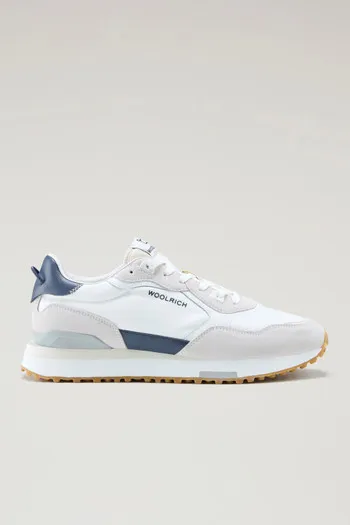Sneakers Retro in pelle con dettagli in nylon                                                                                   