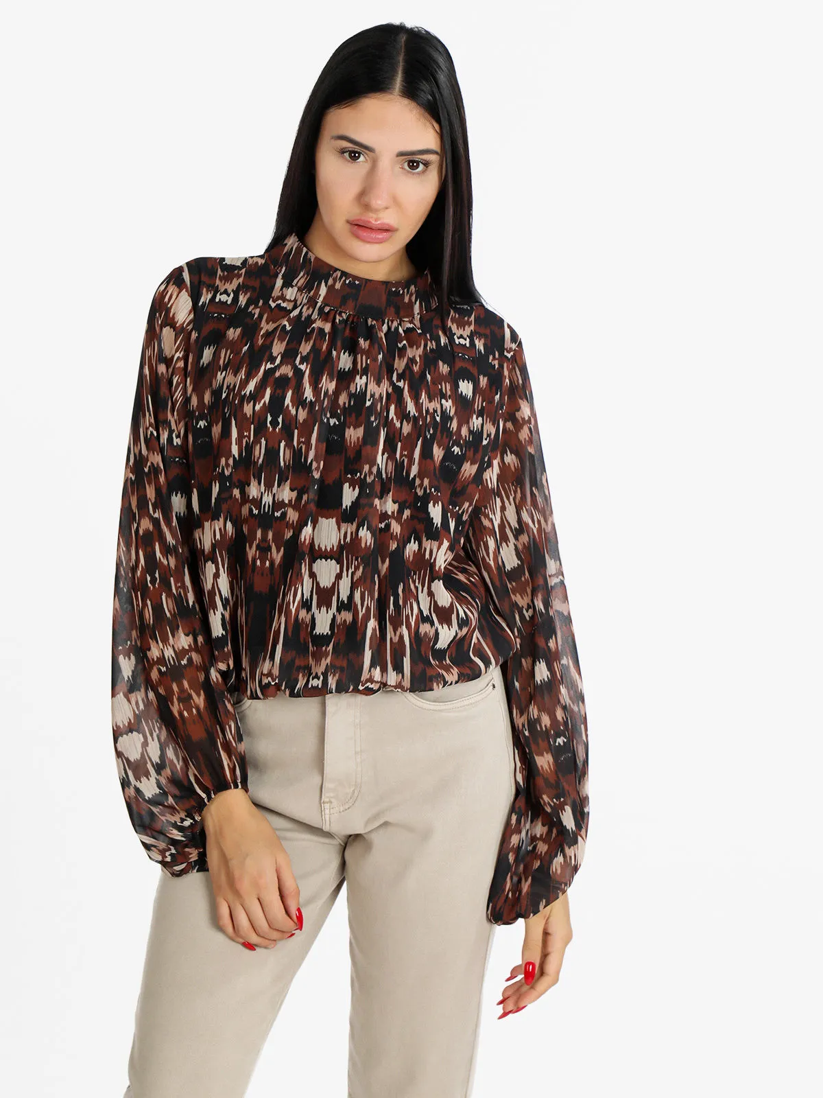 Solada Blouse col montant manches ballon