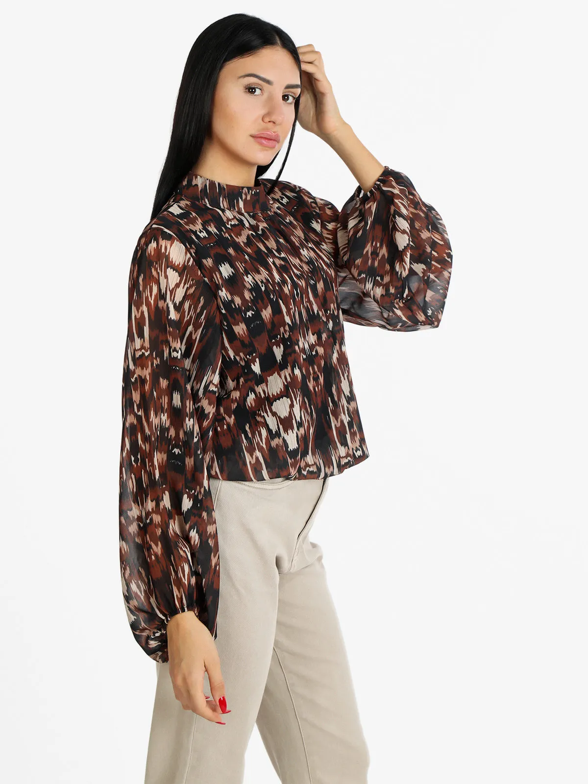 Solada Blouse col montant manches ballon