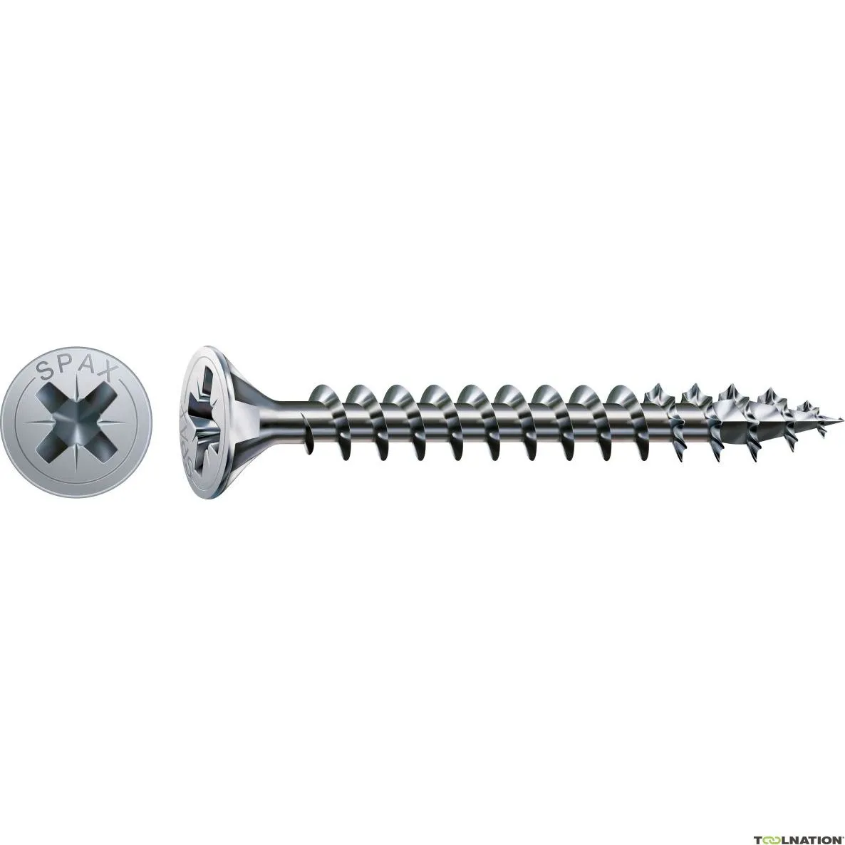 SPAX 1081010450305 Vite universale 4,5 x 30 mm, testa svasata, croce PZ2, filettatura intera, WIROX - 1000ST